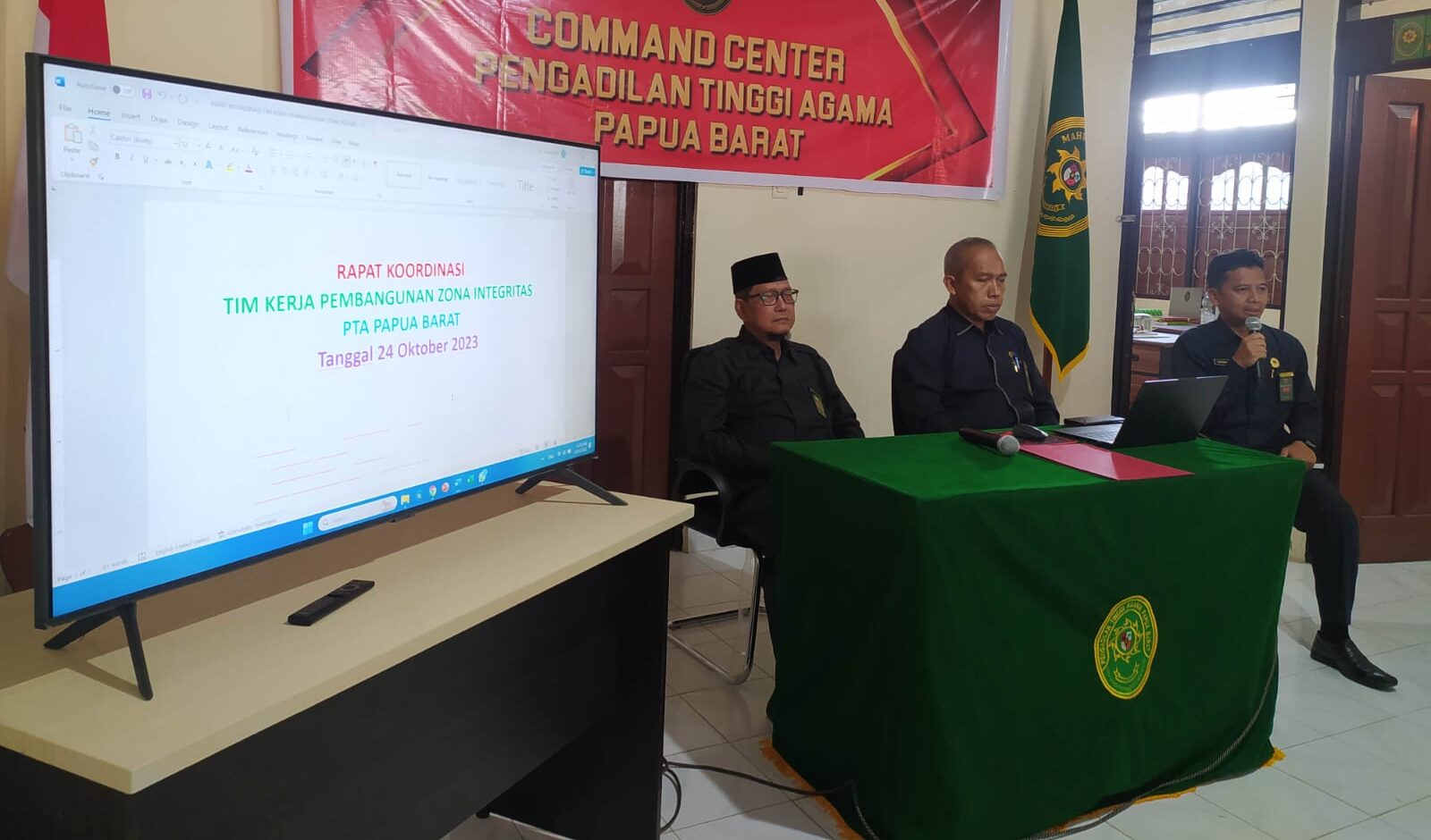 Rapat Sosialisasi Pembangunan Zona Integraitas di PTA Papua Barat