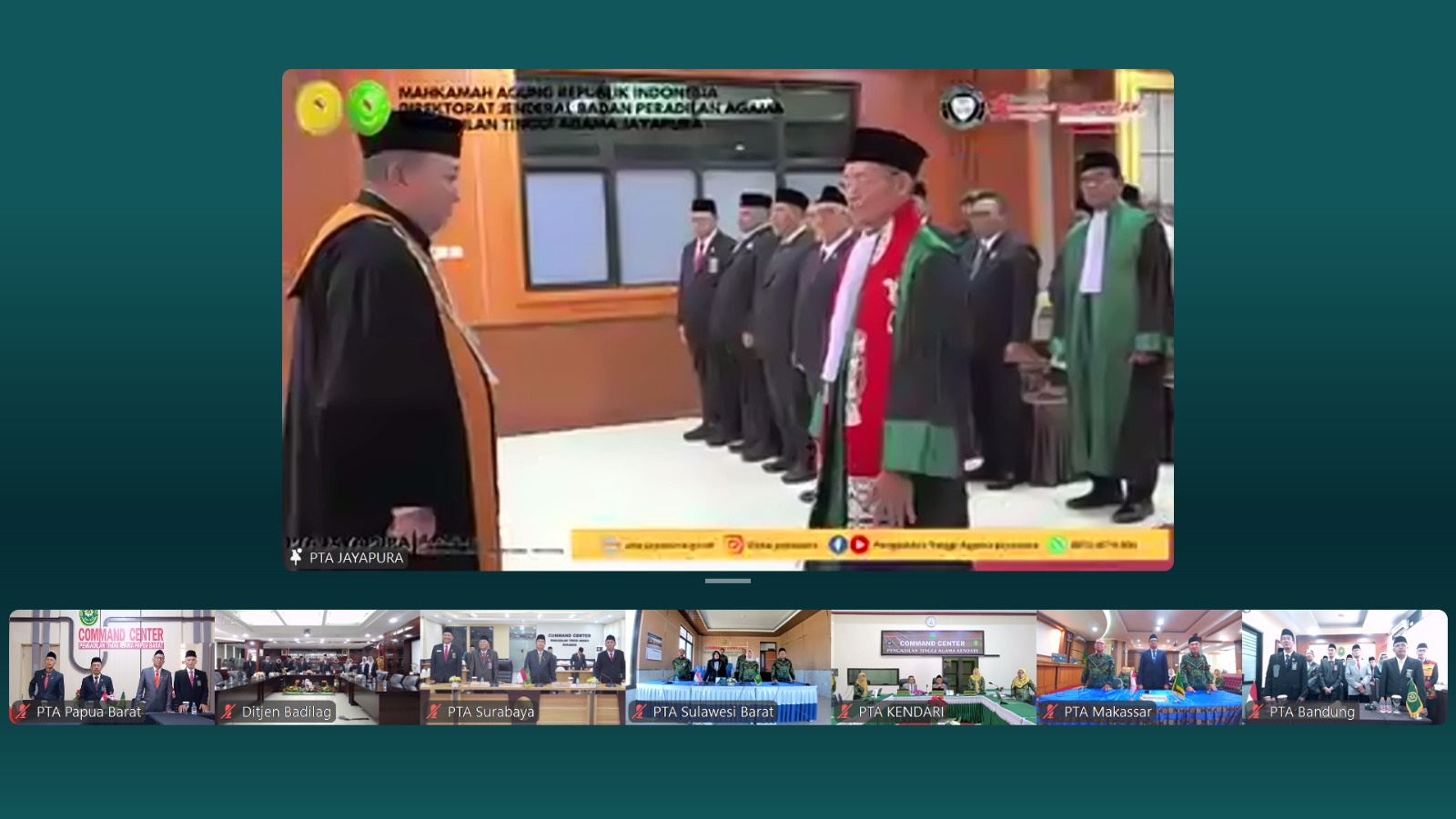 PTA Papua Barat Ikuti Wisuda Purnabakti KPTA Jayapura Secara Daring dan Luring