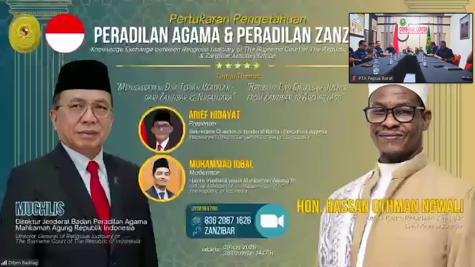 Seminar Badilag tentang Pertukaran Pengetahuan Zanzibar Judiciary Office dan Peradilan Agama