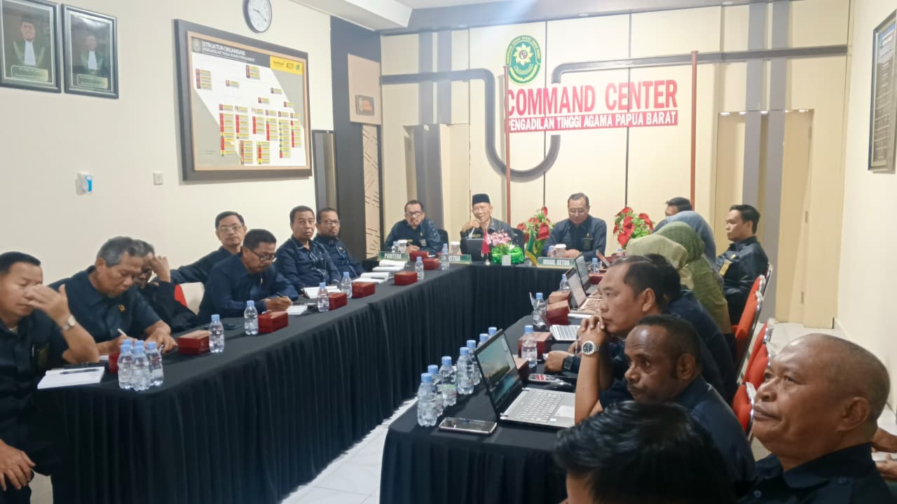 Rapat Koordinasi Monitoring dan Evaluasi Kinerja Pengadilan Tinggi Agama Papua Barat Tahun 2026